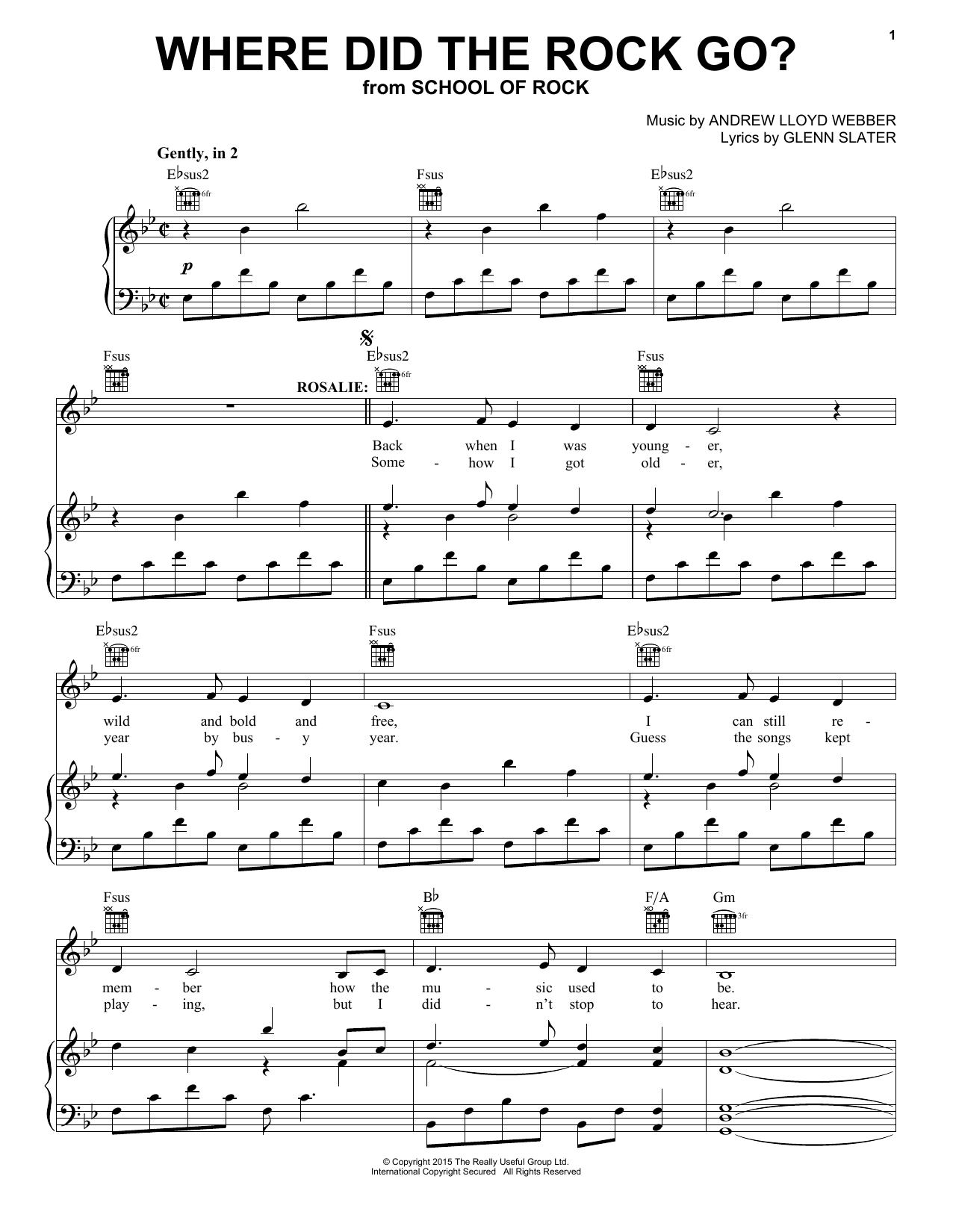 Download Andrew Lloyd Webber Where Did The Rock Go? (from School of Sheet Music