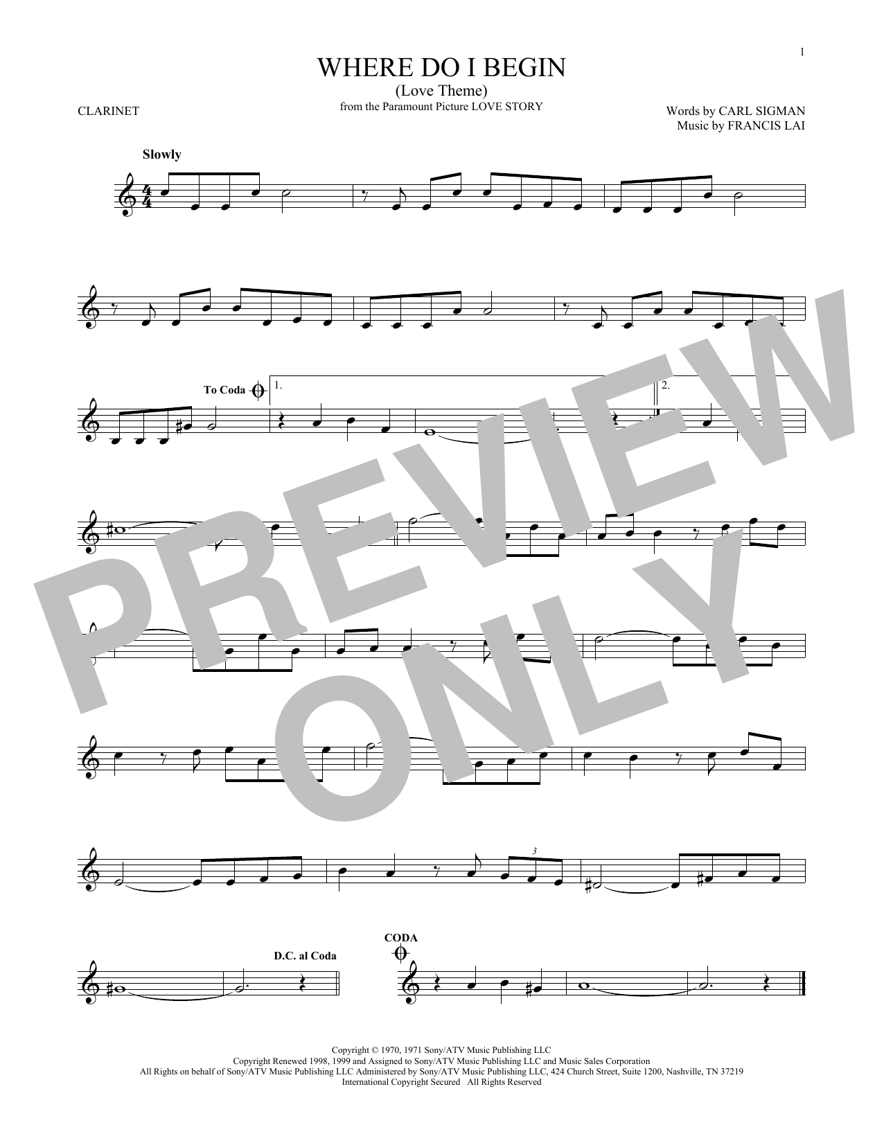 Download Andy Williams Where Do I Begin (Love Theme) Sheet Music