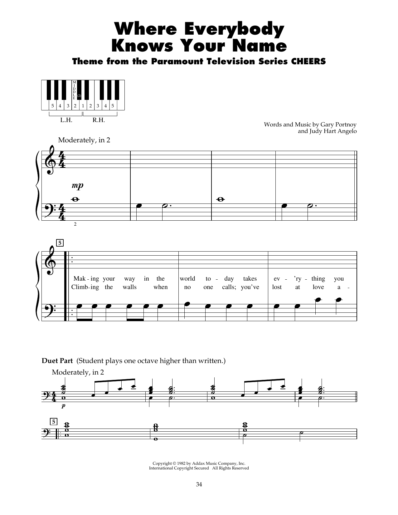 Download Gary Portnoy Where Everybody Knows Your Name (from C Sheet Music