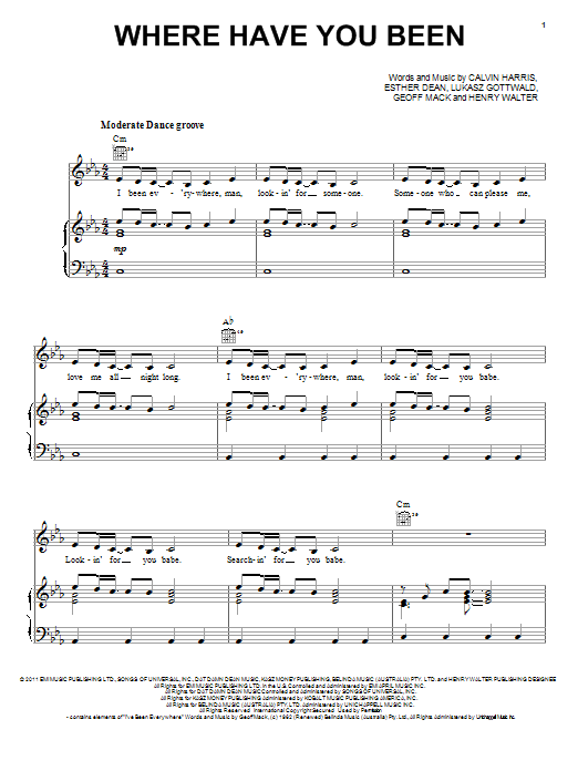 Download Rihanna Where Have You Been Sheet Music