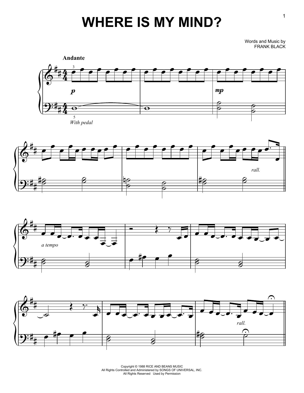 Download Maxence Cyrin Where Is My Mind? Sheet Music