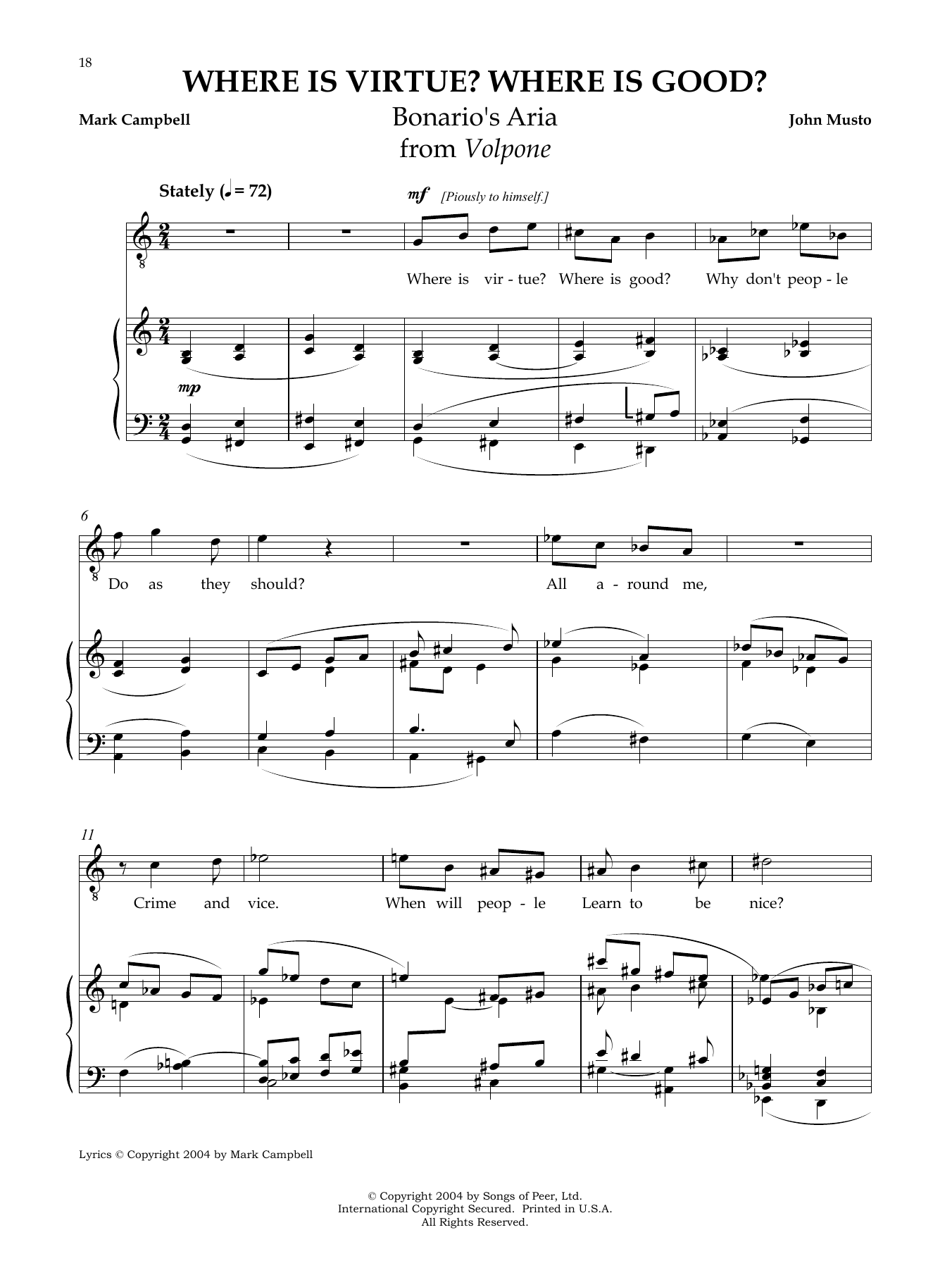 Download John Musto Where Is Virtue? Where Is Good? Sheet Music