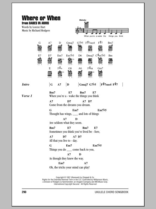 Download Dion & The Belmonts Where Or When Sheet Music