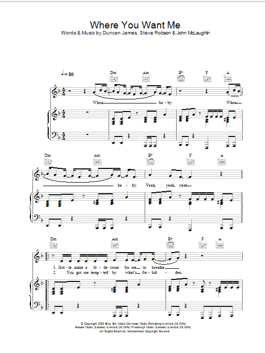 Download Blue Where You Want Me Sheet Music