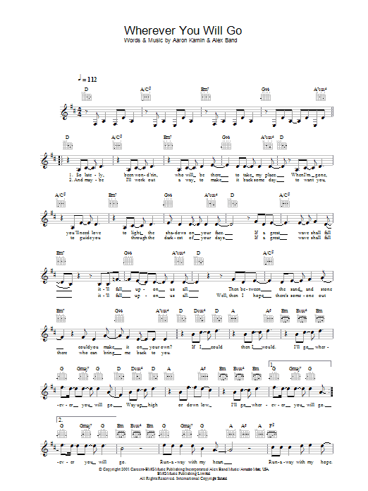 Download The Calling Wherever You Will Go Sheet Music