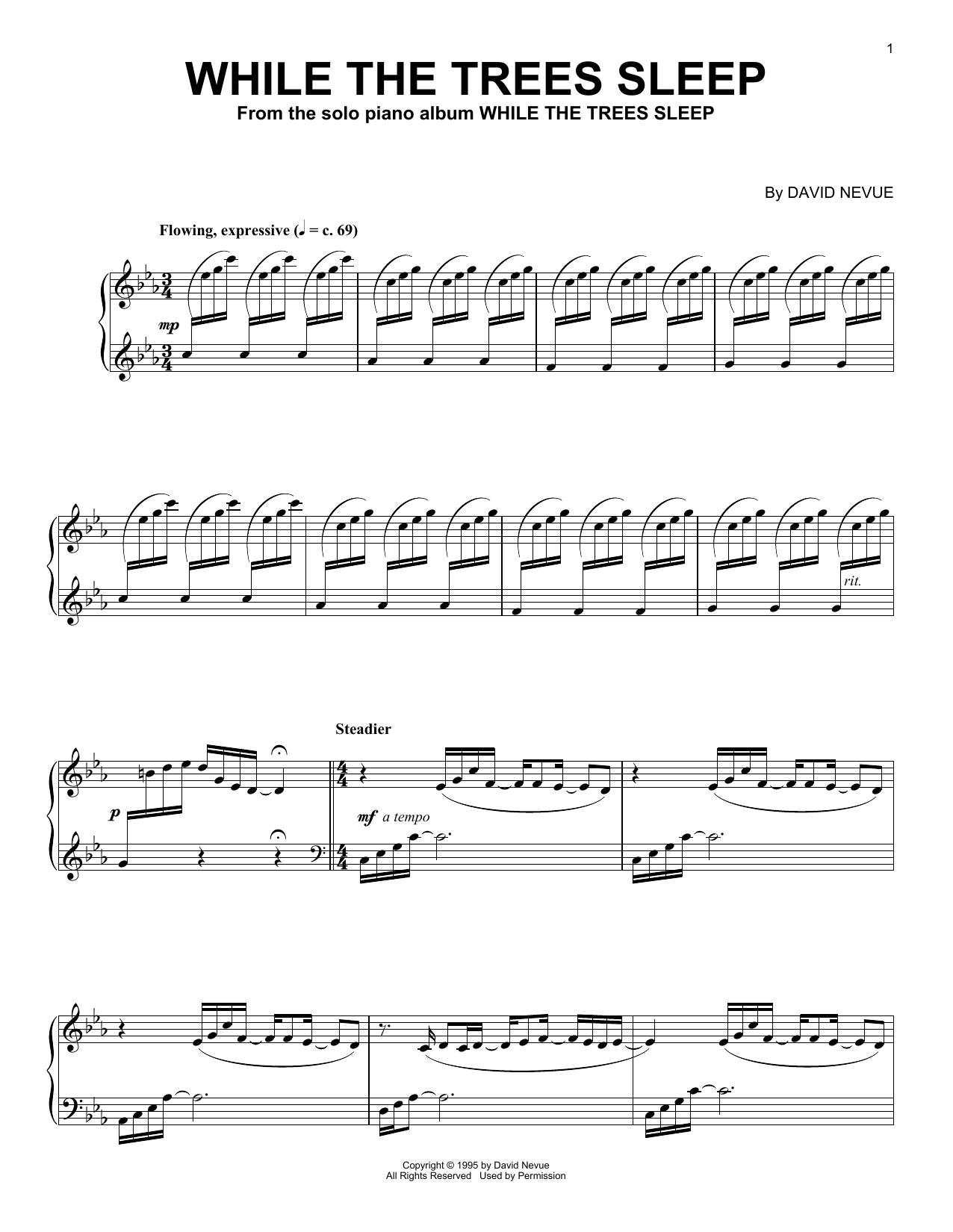 Download David Nevue While The Trees Sleep Sheet Music