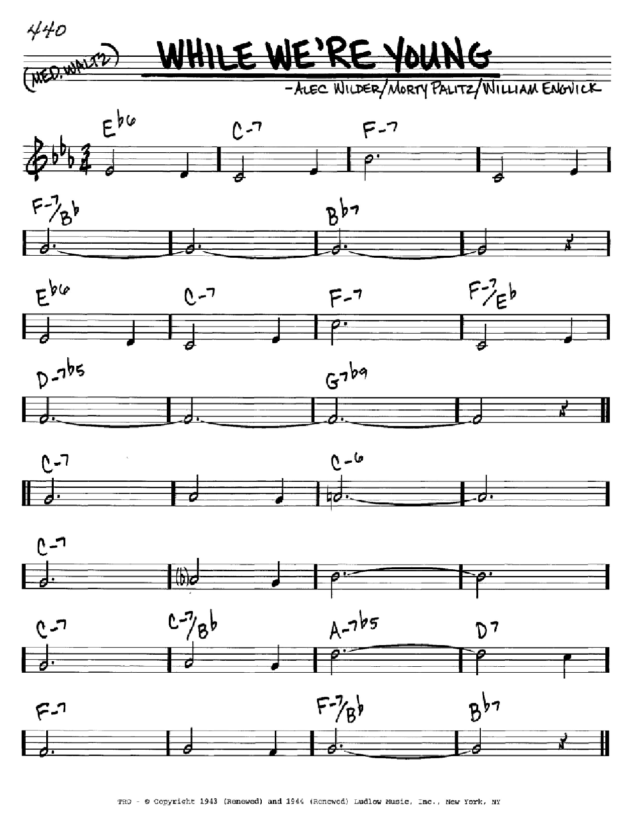 Download Alec Wilder While We're Young Sheet Music