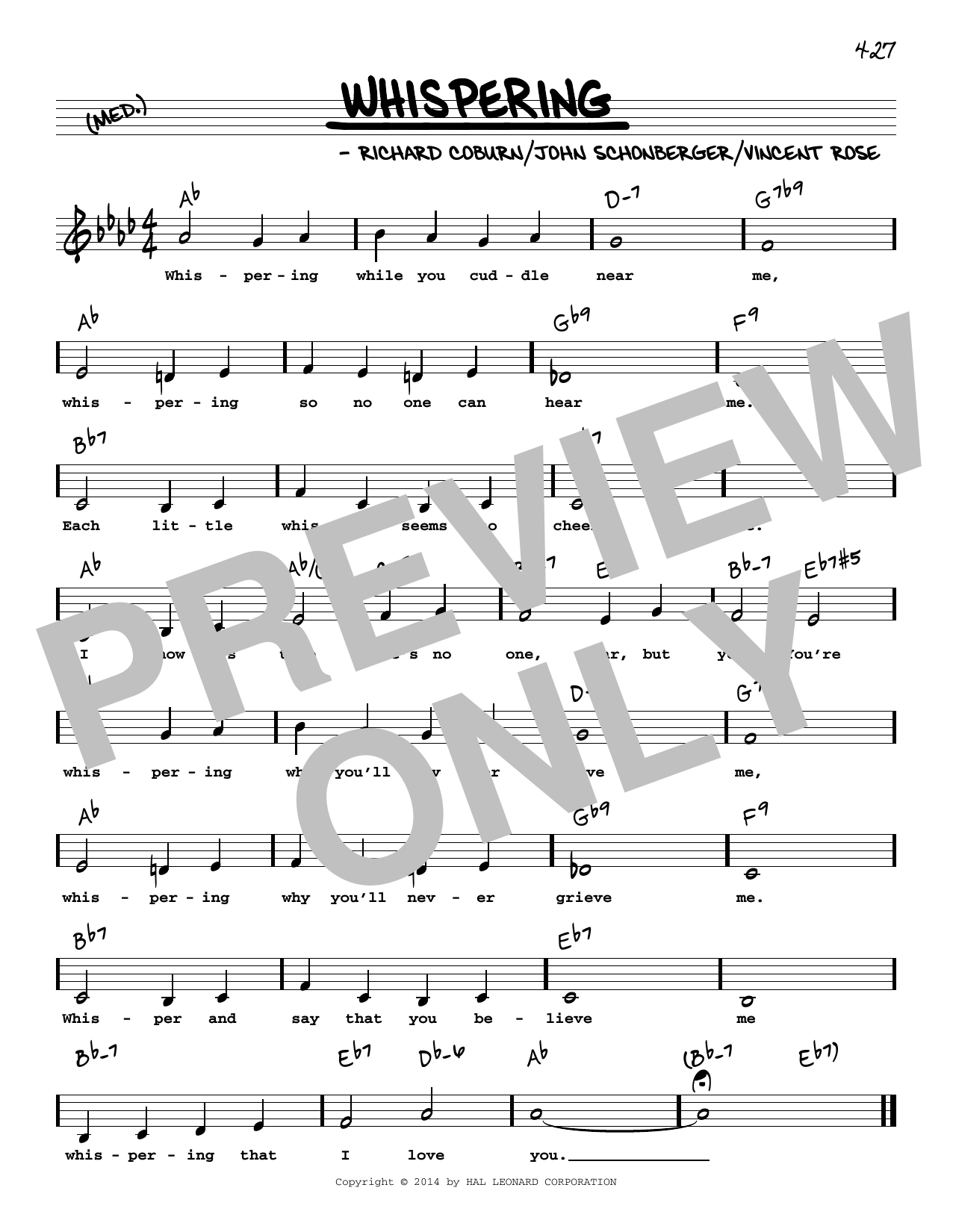 Download John Schonberger Whispering (Low Voice) Sheet Music