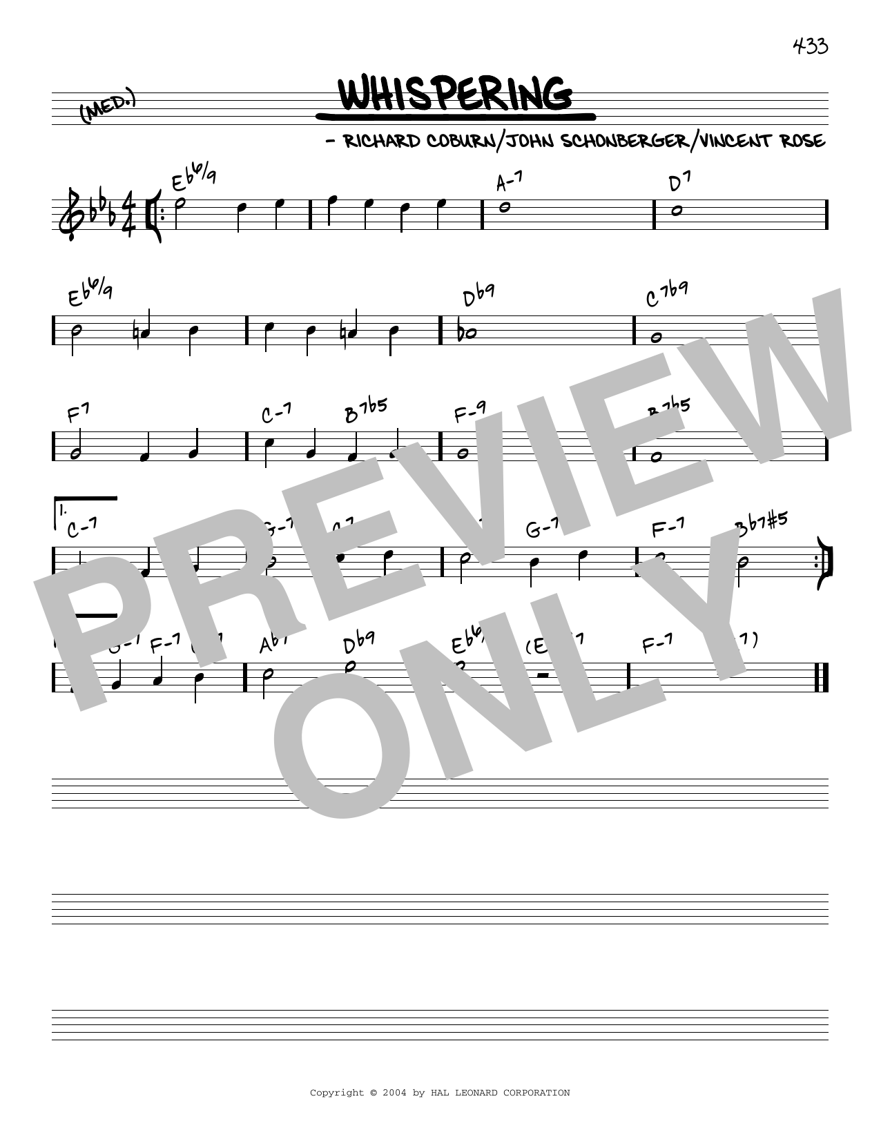 Download Vincent Rose Whispering [Reharmonized version] (arr. Sheet Music