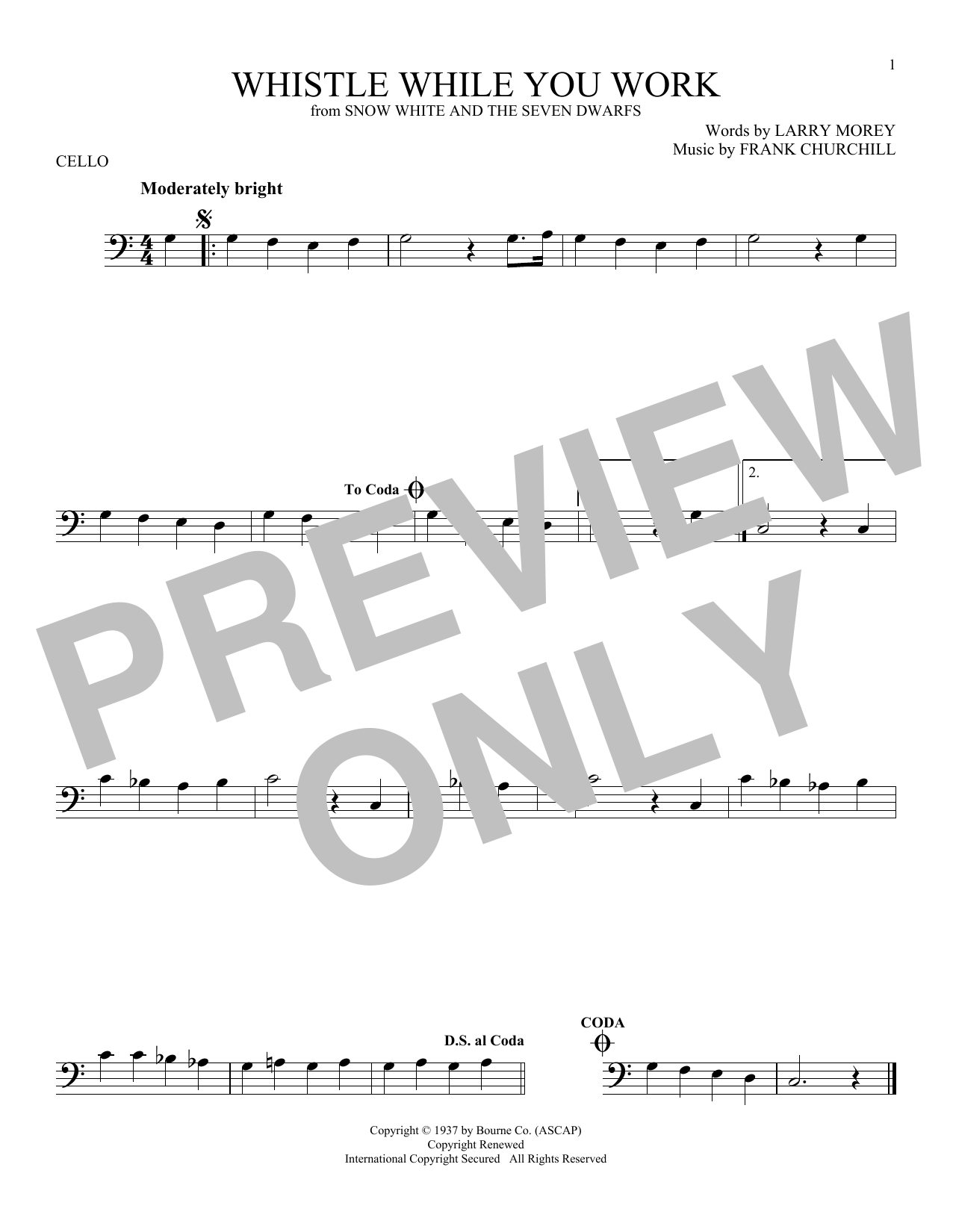Download Frank Churchill Whistle While You Work Sheet Music