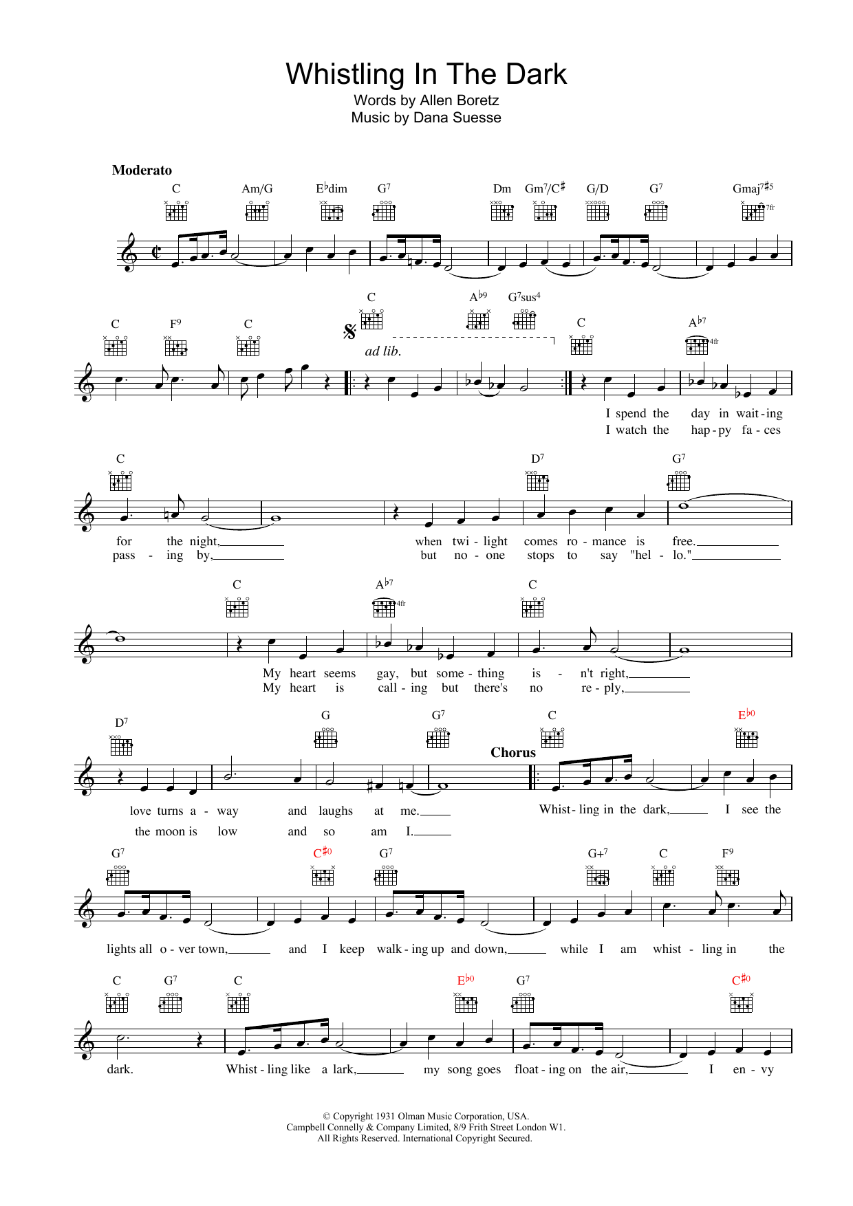 Download Guy Lombardo Whistling In The Dark Sheet Music