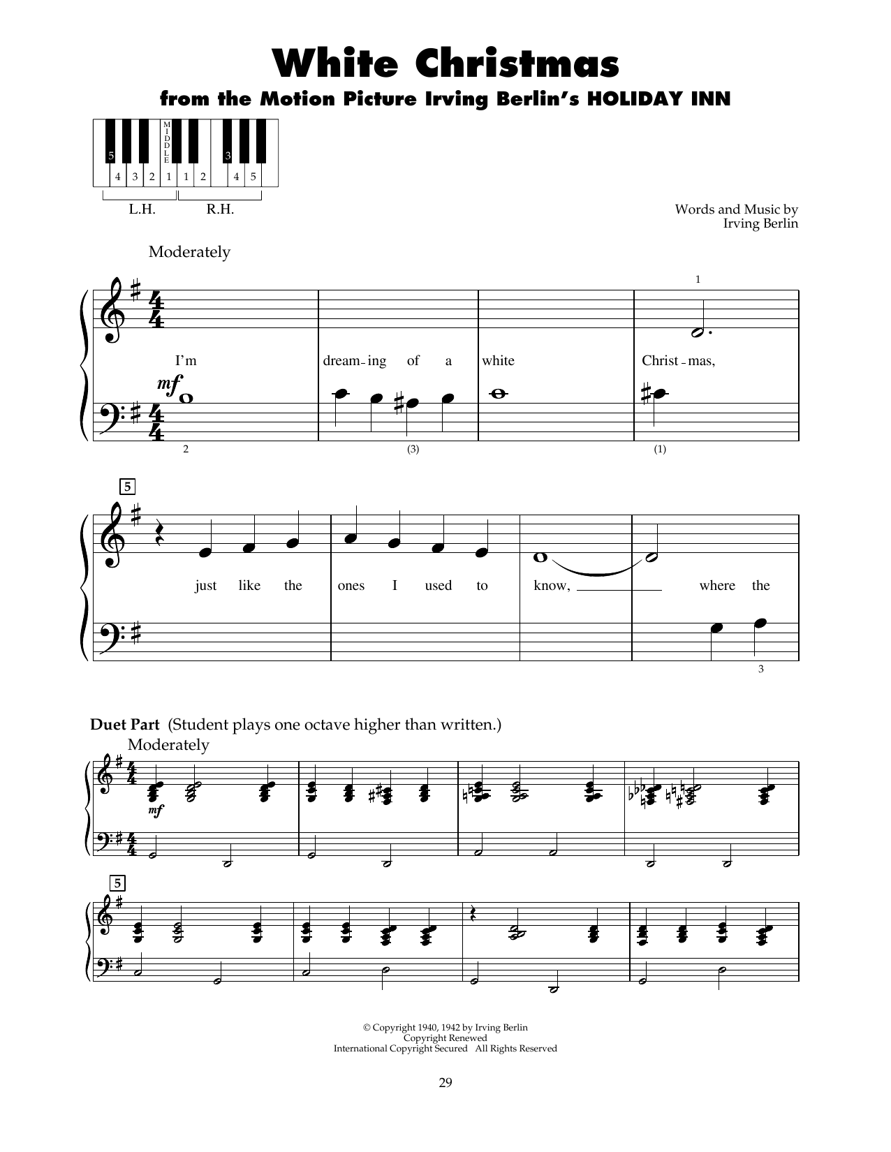 Download Bing Crosby White Christmas Sheet Music