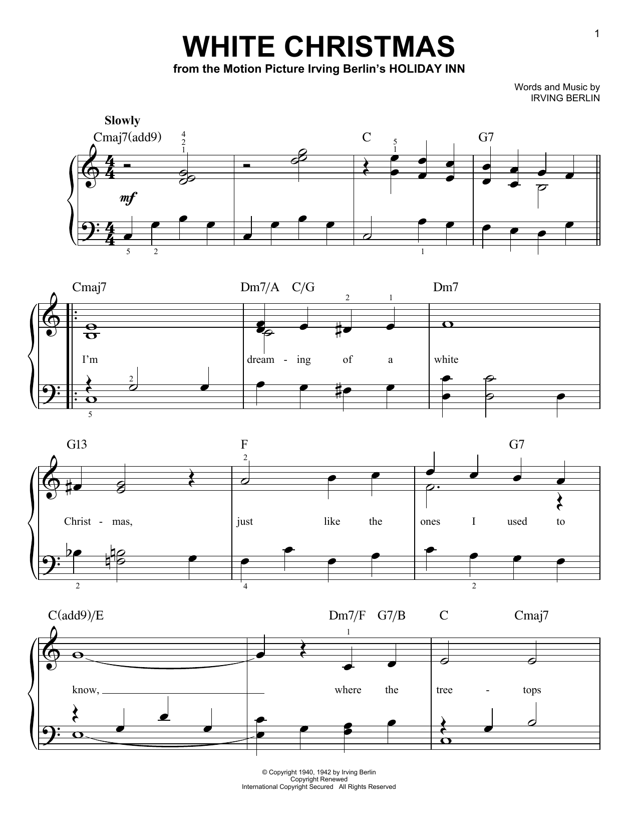 Download Michael Bublé White Christmas Sheet Music