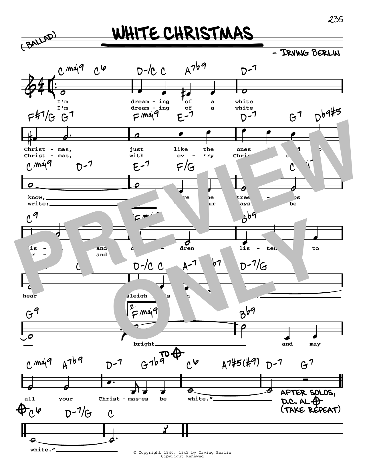 Download Irving Berlin White Christmas Sheet Music