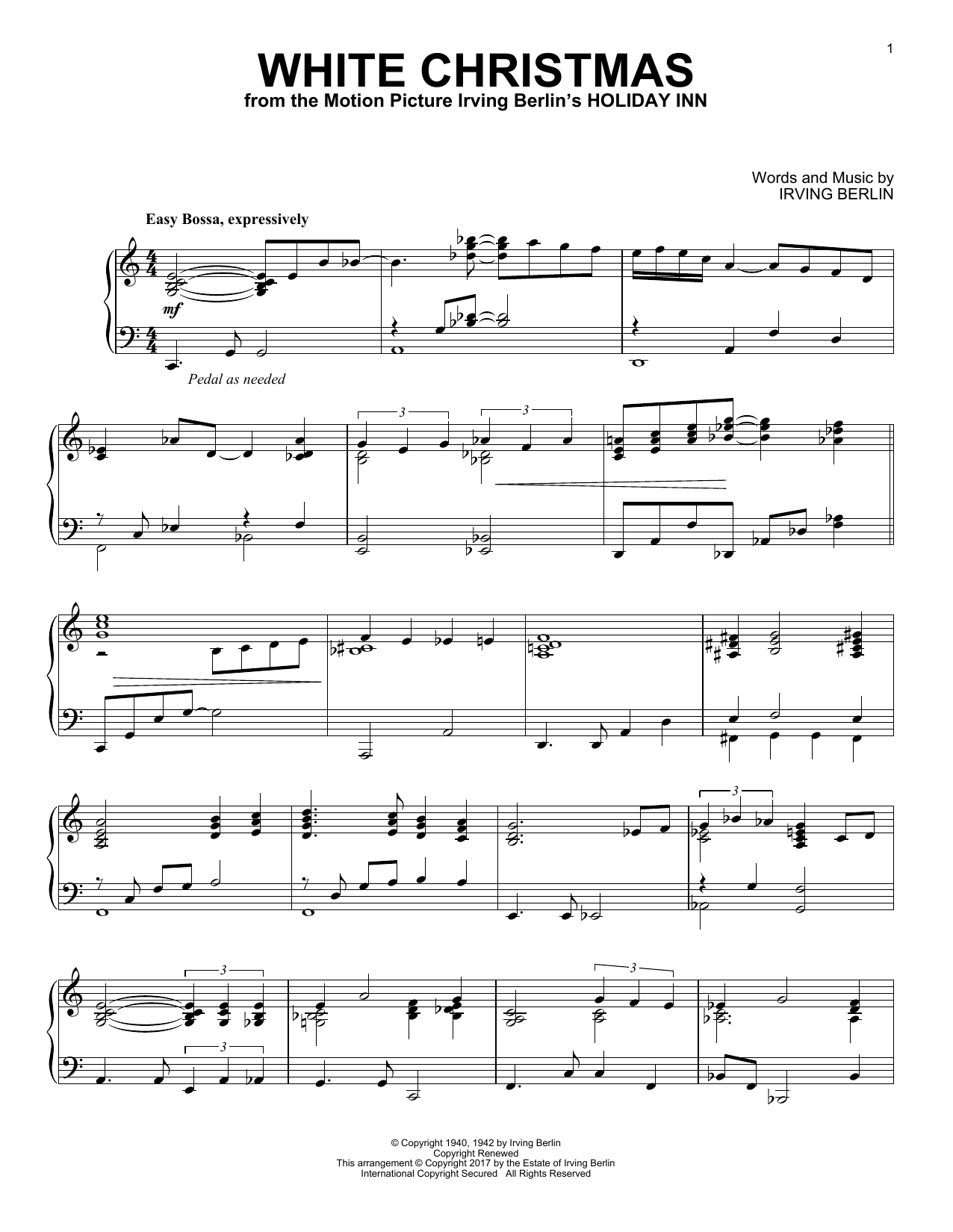Download Irving Berlin White Christmas [Jazz version] Sheet Music