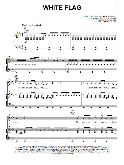Download Passion White Flag Sheet Music