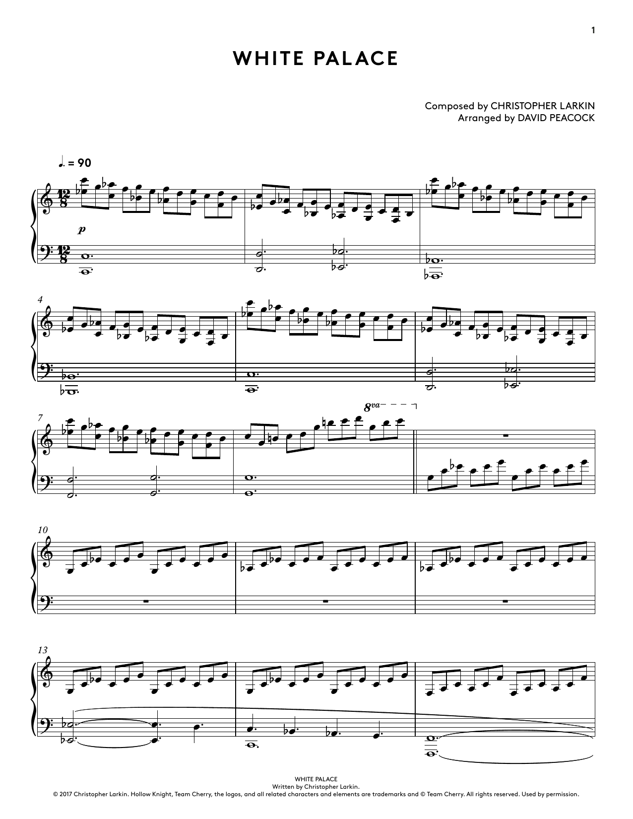 Download Christopher Larkin White Palace (from Hollow Knight Piano Sheet Music