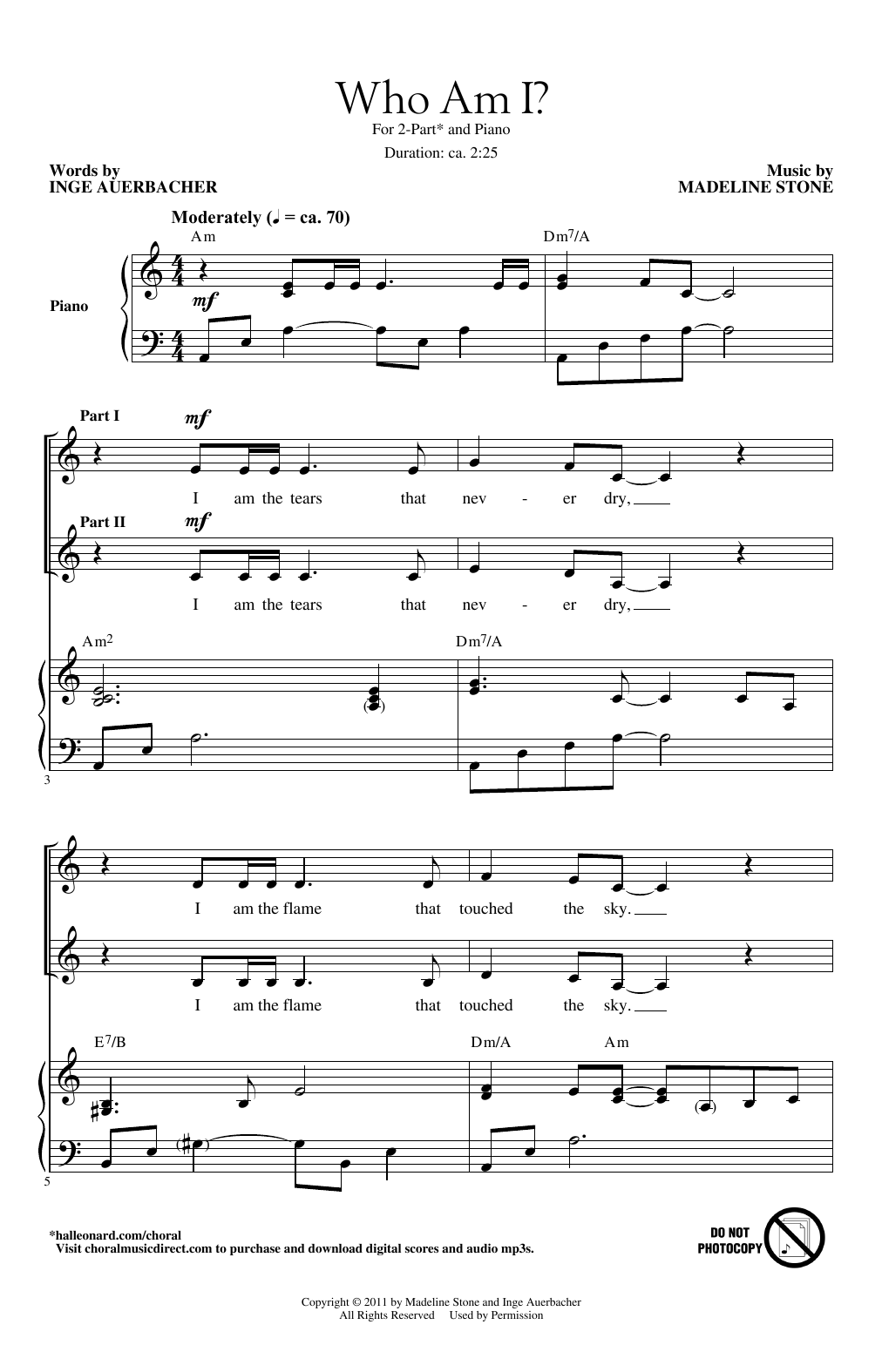 Download Madeline Stone Who Am I? Sheet Music