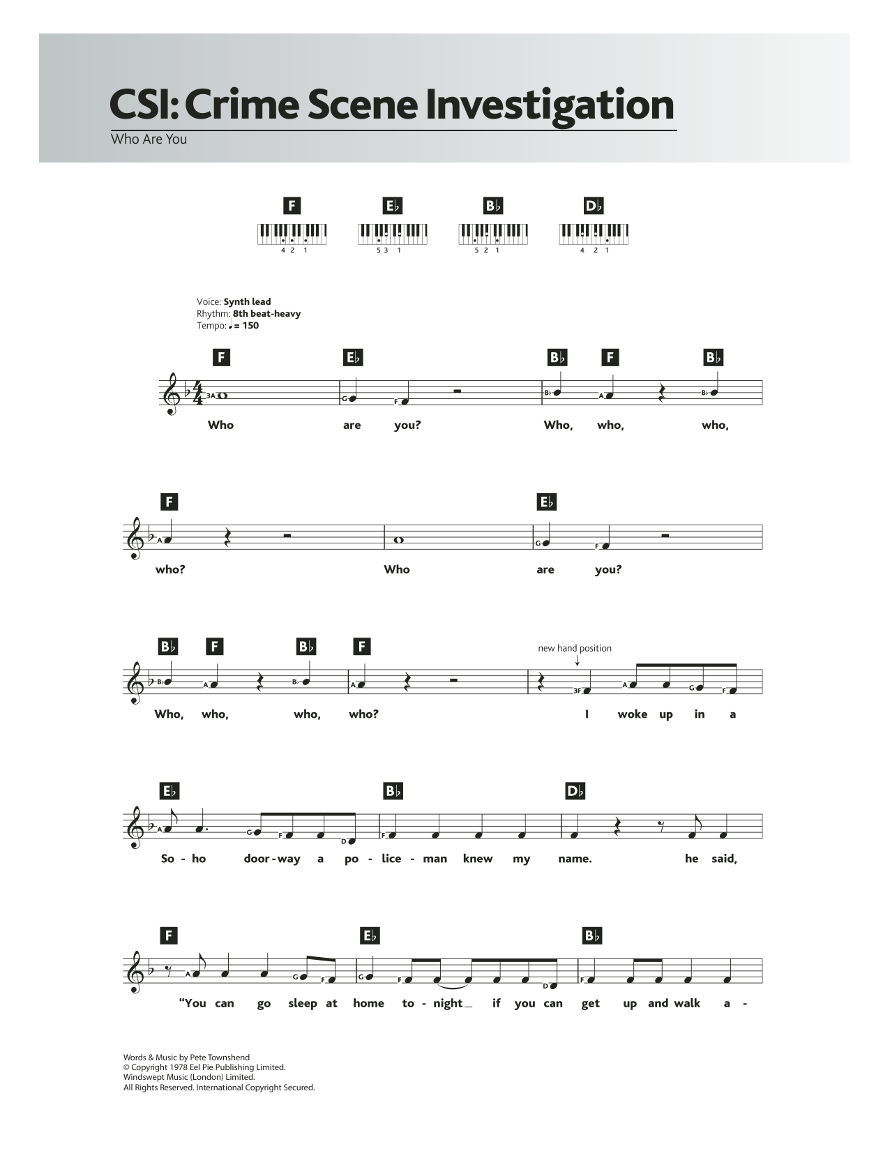 Download The Who Who Are You? Sheet Music