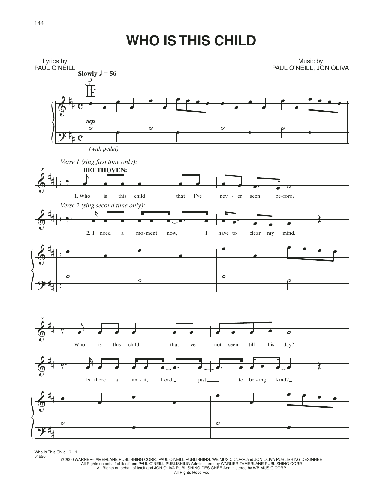 Download Trans-Siberian Orchestra Who Is This Child Sheet Music