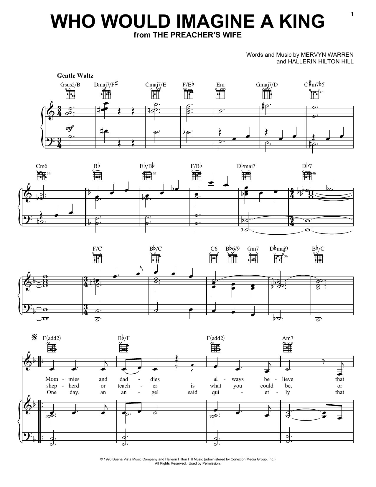 Download Hallerin Hilton Hill Who Would Imagine A King Sheet Music