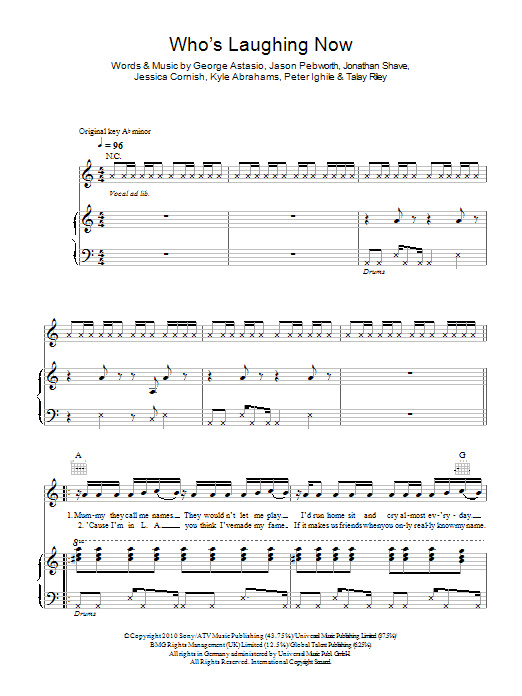 Download Jessie J Who's Laughing Now Sheet Music