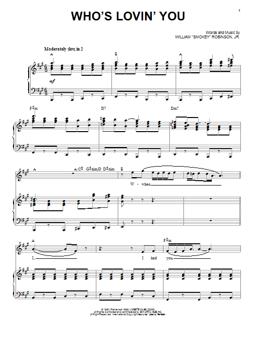 Download Michael Buble Who's Lovin' You Sheet Music