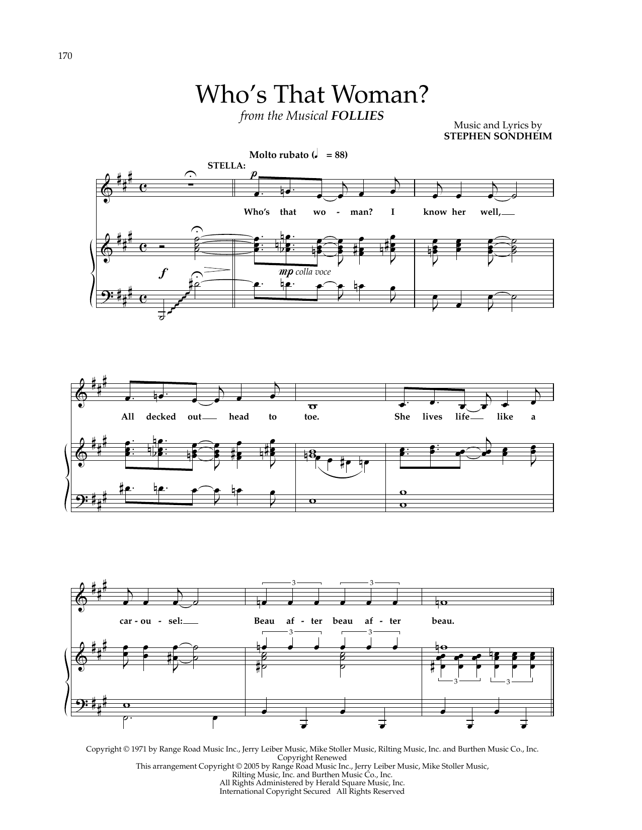 Download Stephen Sondheim Who's That Woman? (from Follies) Sheet Music