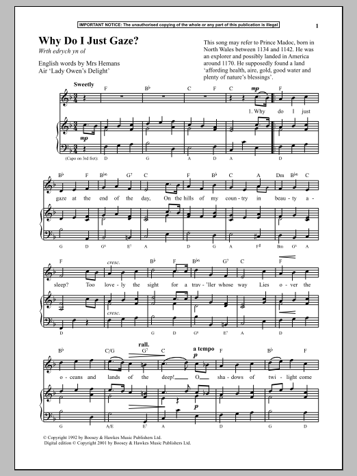 Download Anonymous Why Do I Just Gaze? Sheet Music
