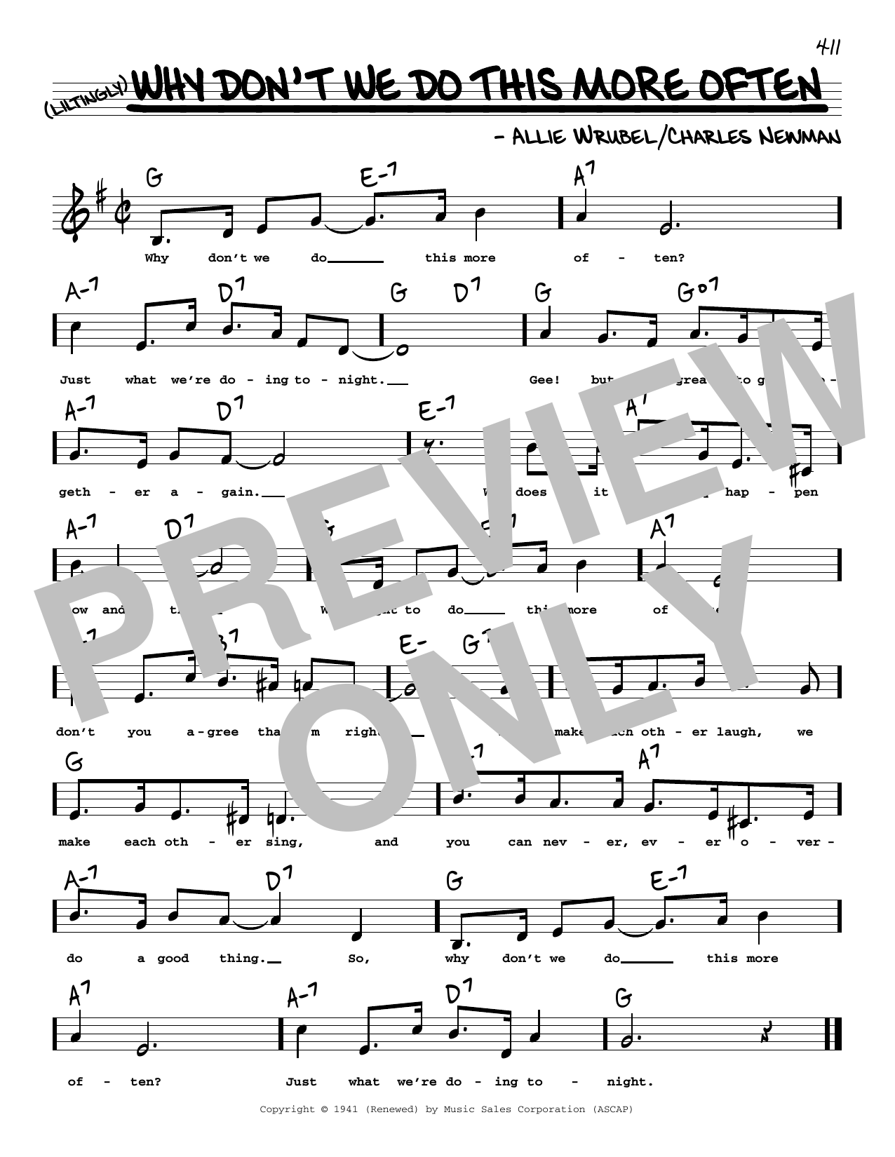 Download Allie Wrubel Why Don't We Do This More Often (Low Vo Sheet Music