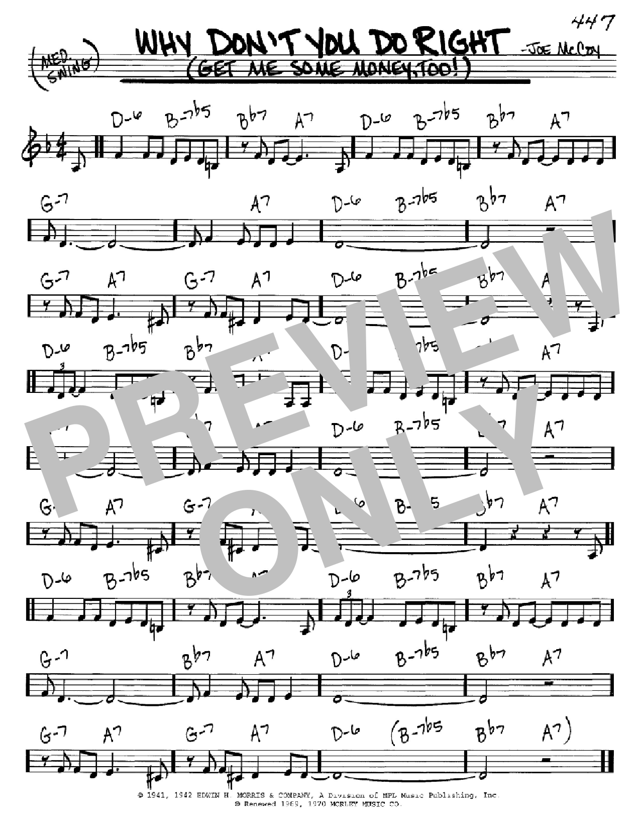 Download Peggy Lee Why Don't You Do Right (Get Me Some Mon Sheet Music