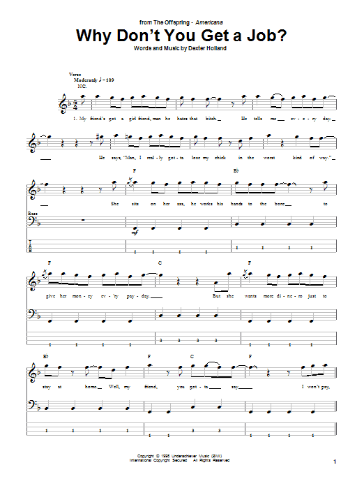 Download The Offspring Why Don't You Get A Job? Sheet Music