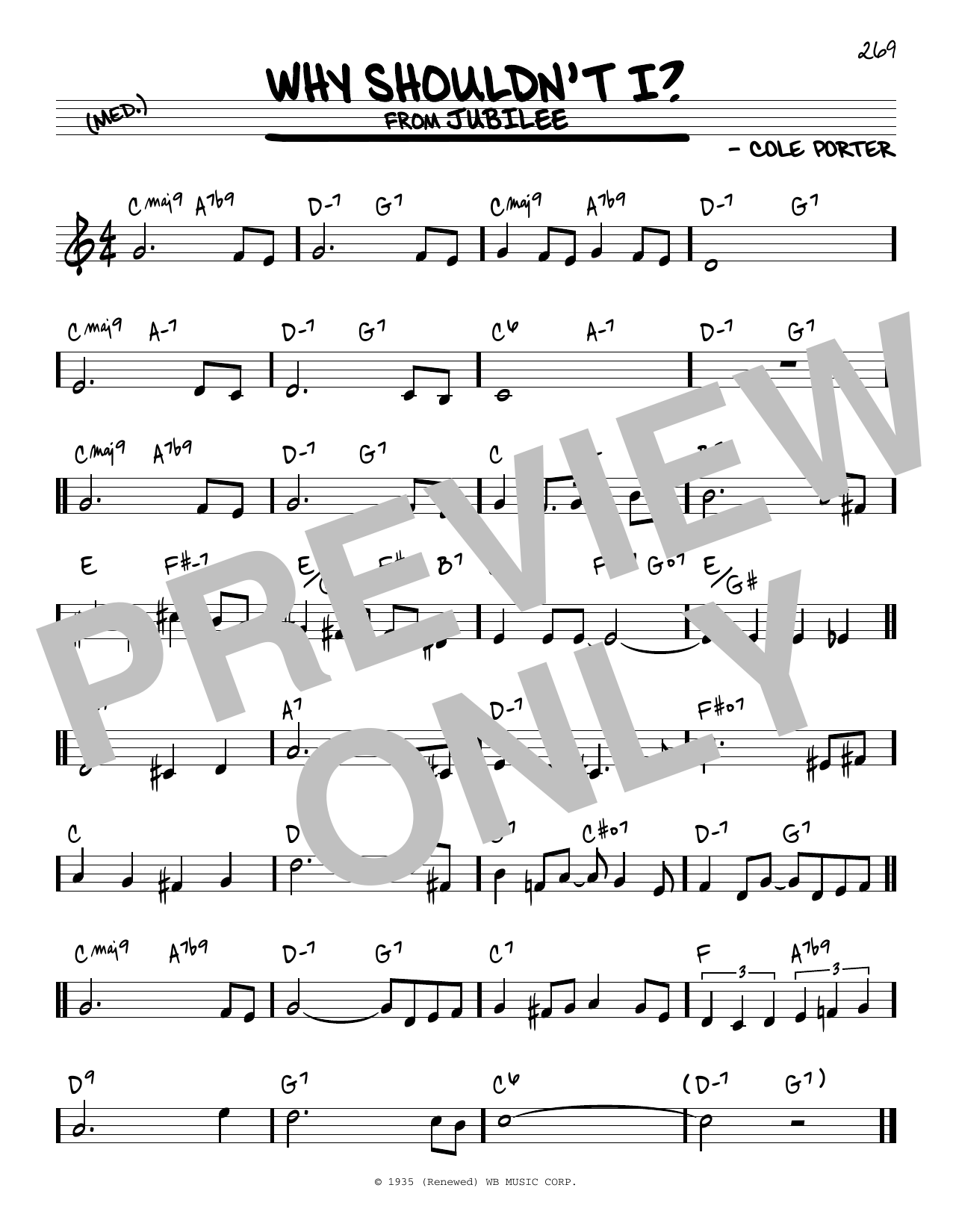 Download Cole Porter Why Shouldn't I? Sheet Music