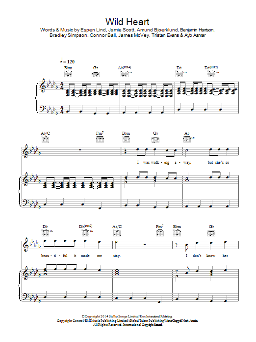 Download The Vamps Wild Heart Sheet Music