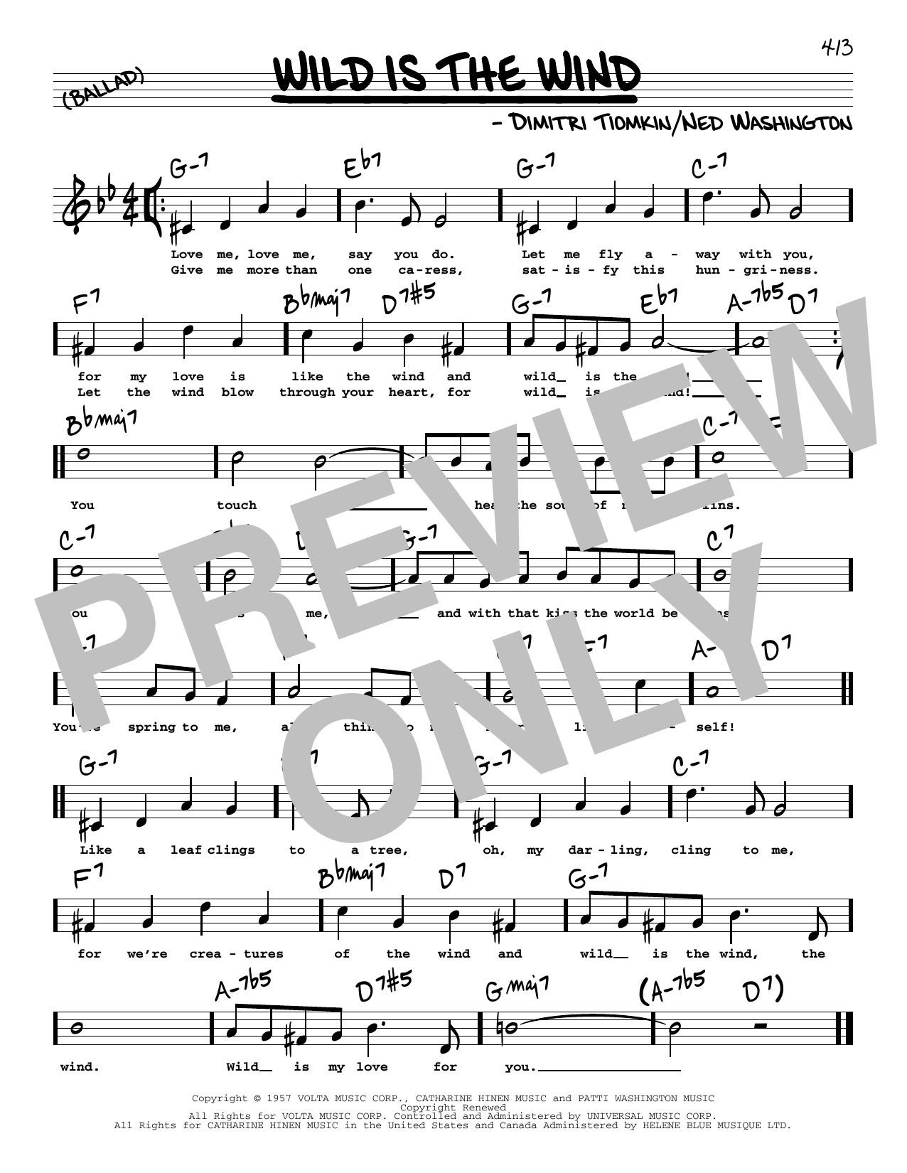 Download David Bowie Wild Is The Wind (High Voice) Sheet Music
