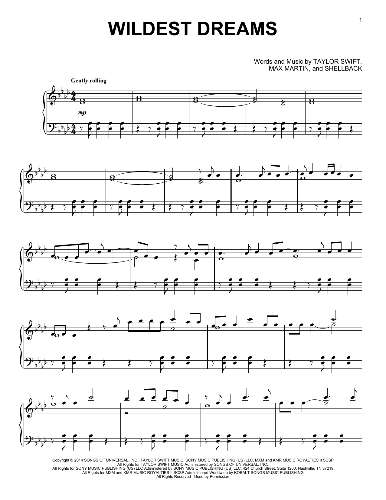 Download Duomo Wildest Dreams (from the Netflix series Sheet Music