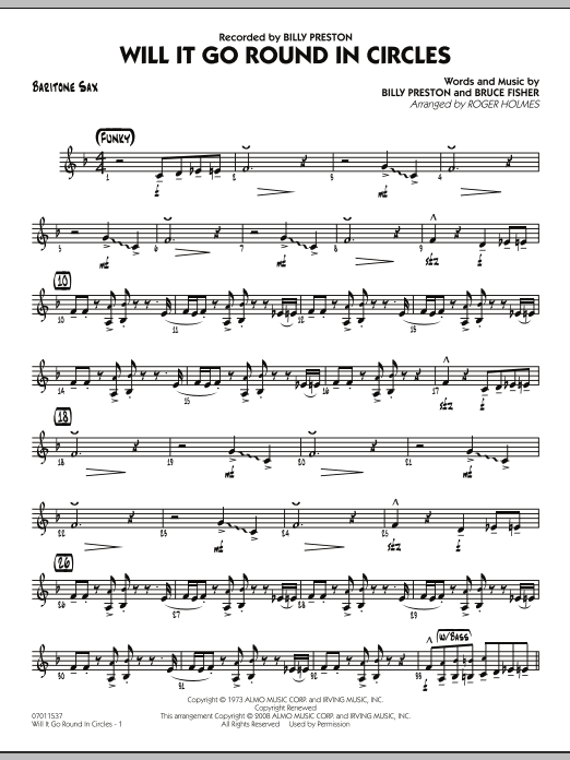 Download Roger Holmes Will It Go Round in Circles? - Baritone Sheet Music