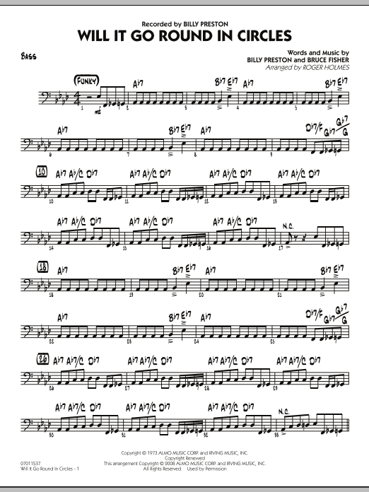 Download Roger Holmes Will It Go Round in Circles? - Bass Sheet Music