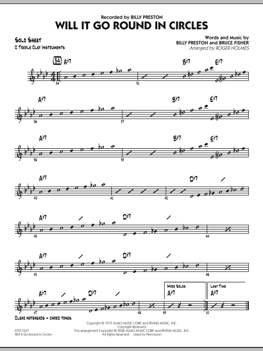 Download Roger Holmes Will It Go Round in Circles? - C Solo S Sheet Music