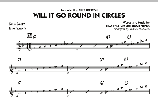 Download Roger Holmes Will It Go Round in Circles? - Eb Solo Sheet Music