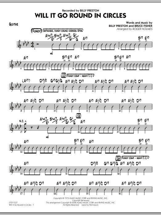Download Roger Holmes Will It Go Round in Circles? - Guitar Sheet Music