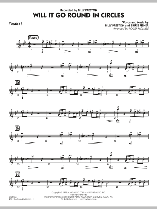 Download Roger Holmes Will It Go Round in Circles? - Trumpet Sheet Music