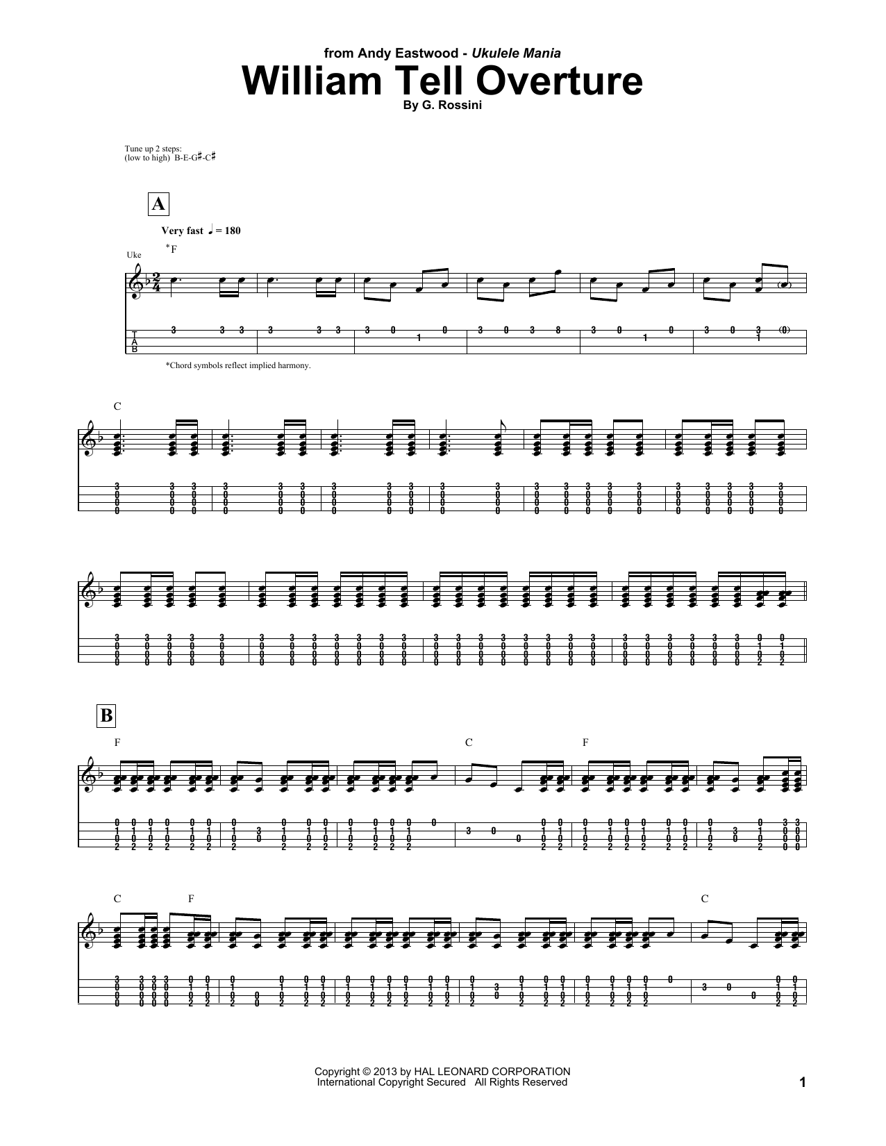 Download Andy Eastwood William Tell Overture Sheet Music