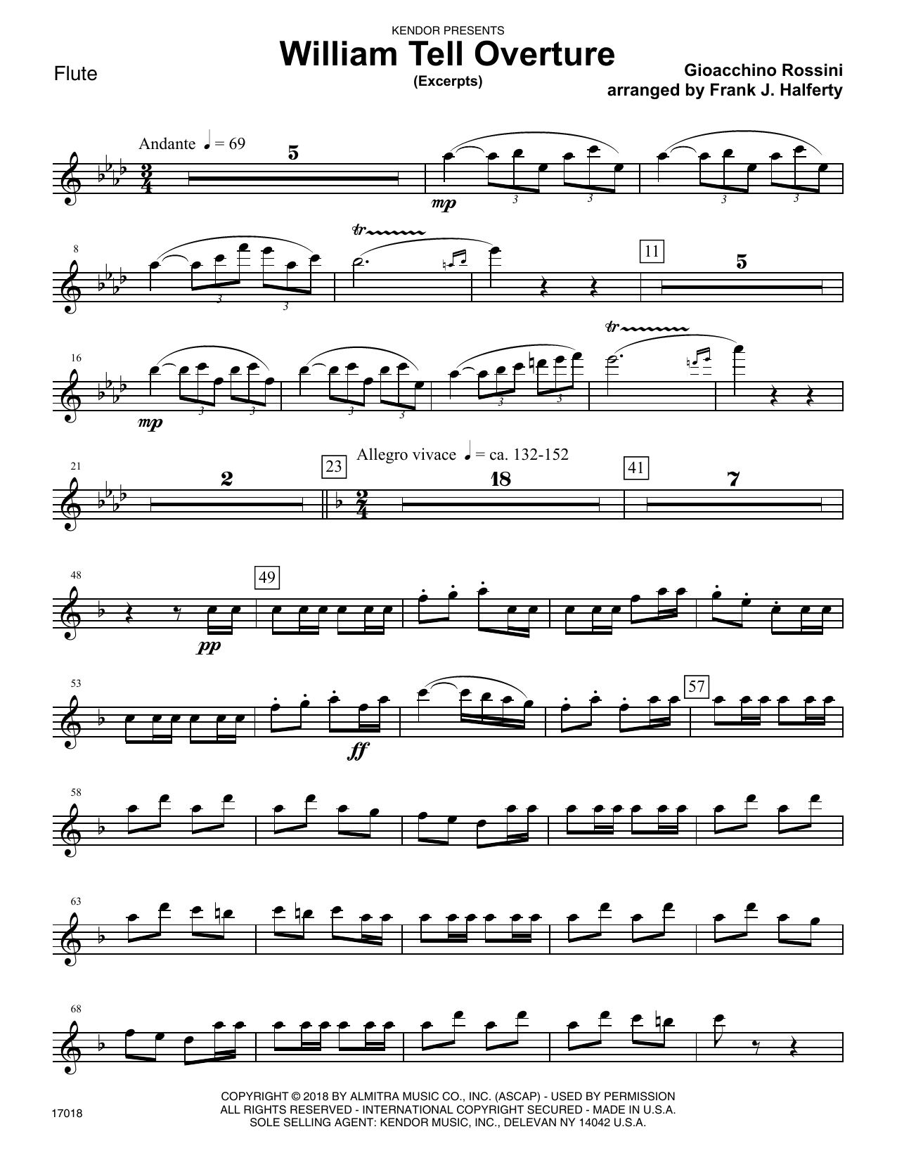 Download Gioacchino Rossini William Tell Overture (excerpts) (arr. Sheet Music
