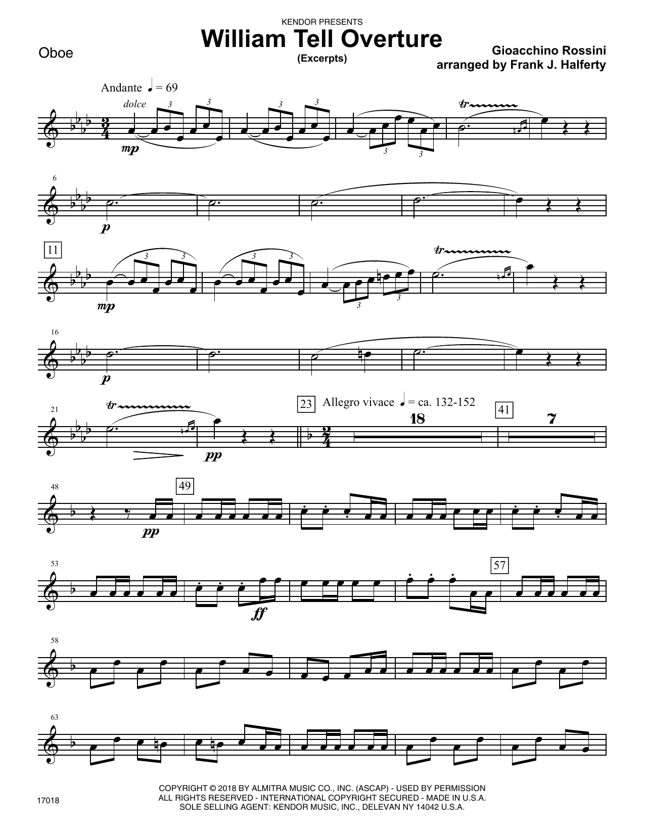 Download Gioacchino Rossini William Tell Overture (excerpts) (arr. Sheet Music