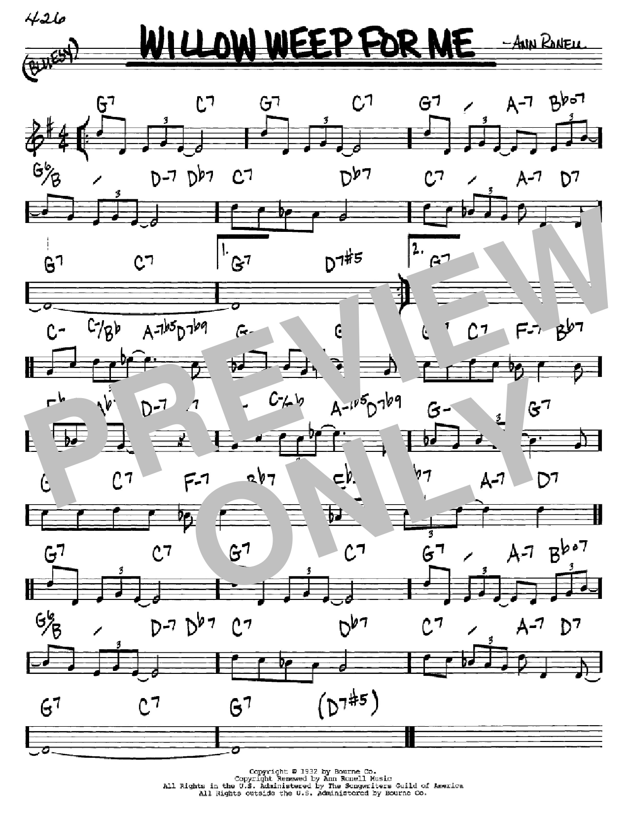 Download Chad & Jeremy Willow Weep For Me Sheet Music