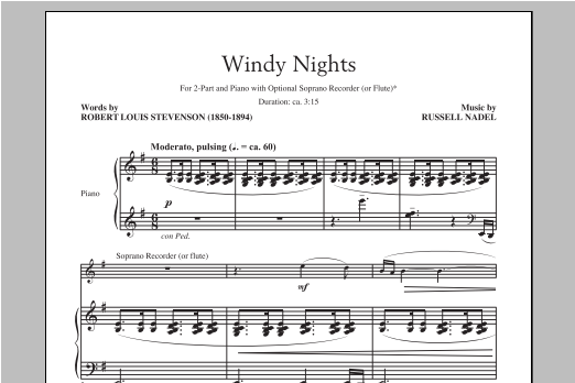 Download Russell Nadel Windy Nights Sheet Music