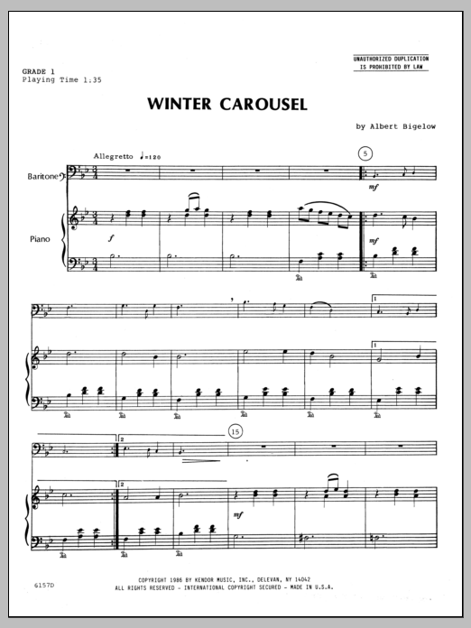 Download Bigelow Winter Carousel - Piano Sheet Music