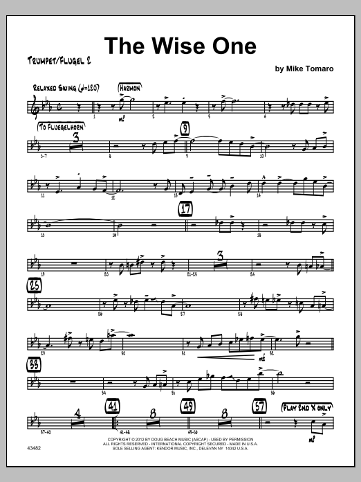 Download Tomaro Wise One, The - Trumpet 2 Sheet Music