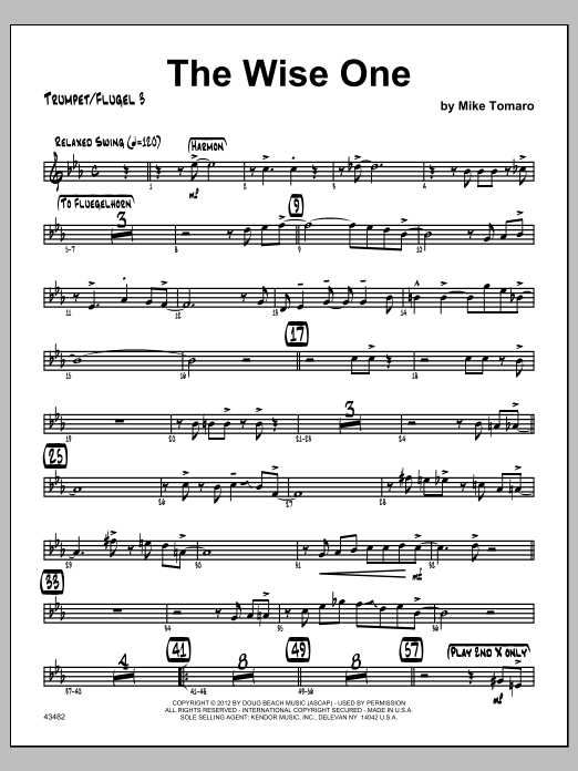 Download Tomaro Wise One, The - Trumpet 3 Sheet Music